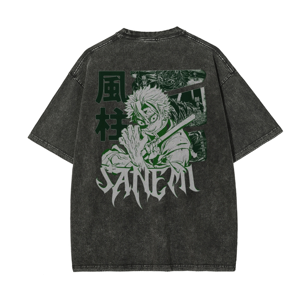 Sanemi Shinazugawa Vintage Oversized T-Shirt | Demon Slayer
