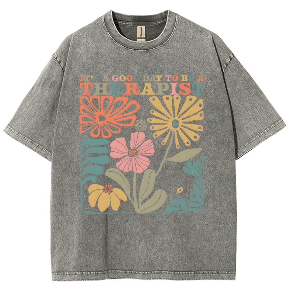Therapist Unisex Fit Washed T-Shirt Customscool