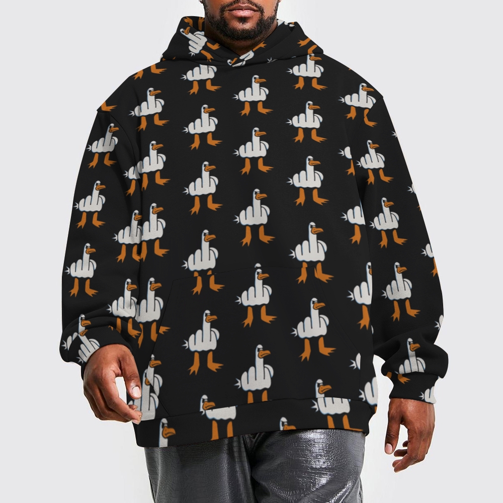Rude Seagull Design Funny Air Layer Hoodie