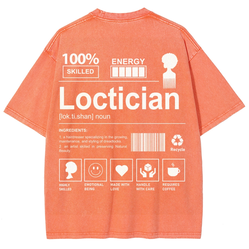 Loctician Unisex Fit Washed T-Shirt Customscool