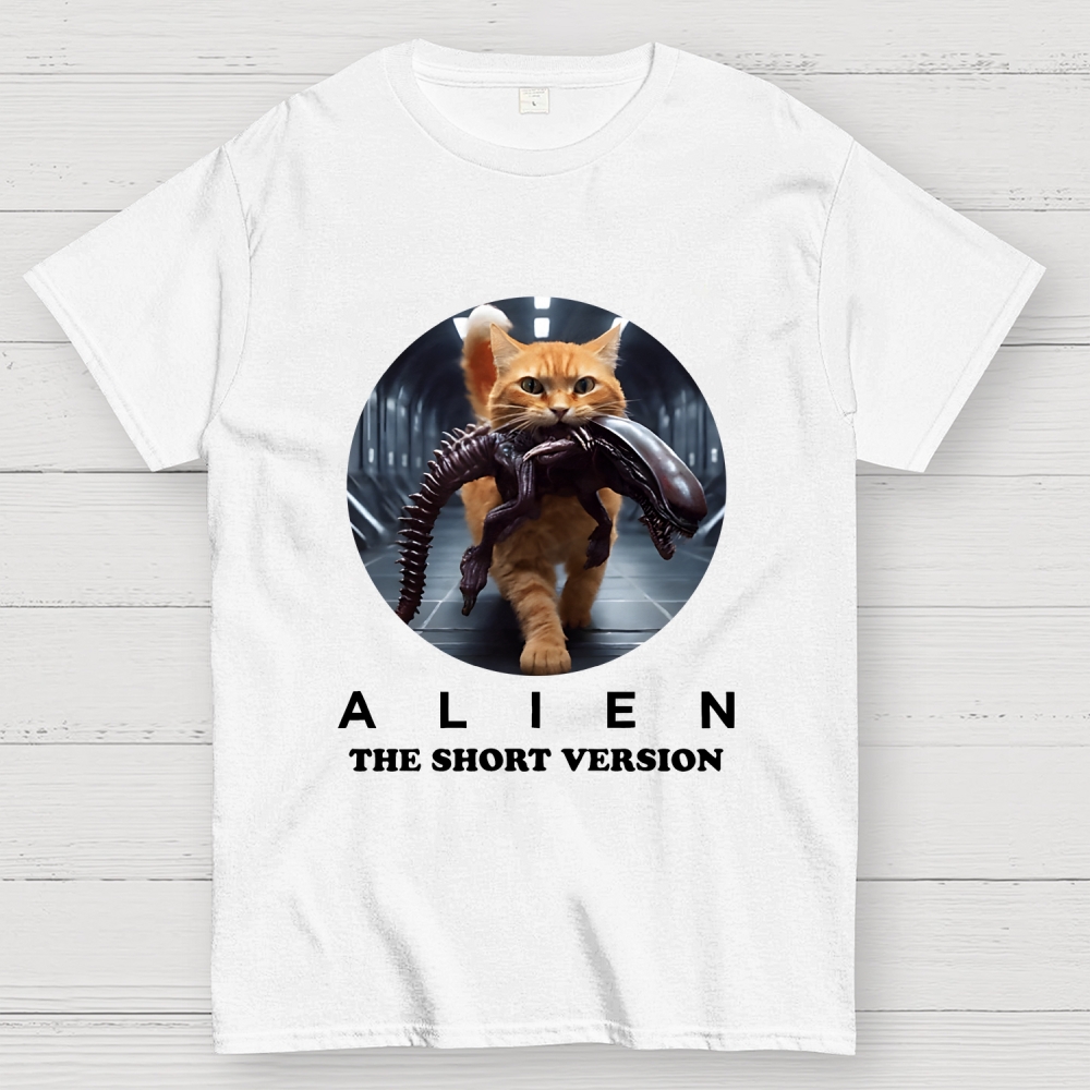 Alien Cat Heavy Geek T-Shirt