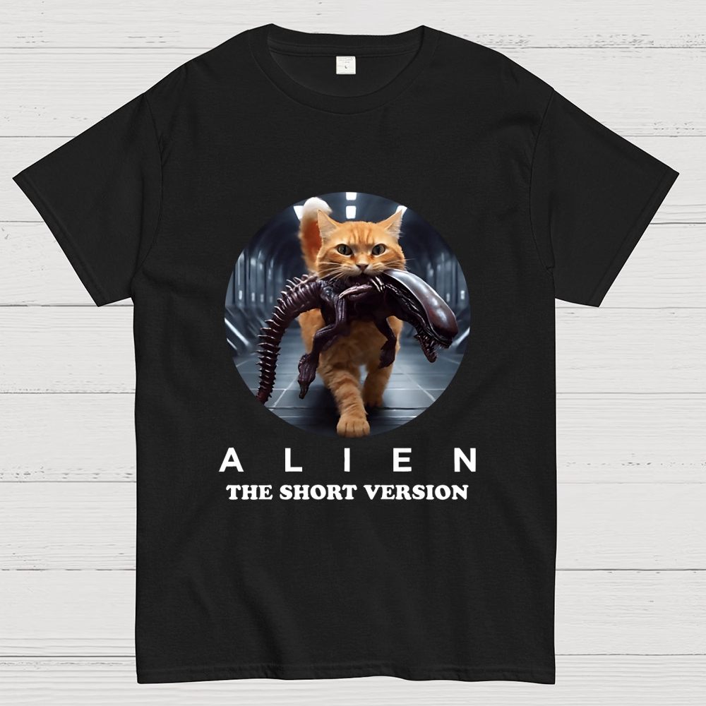 Alien Cat Heavy Geek T-Shirt
