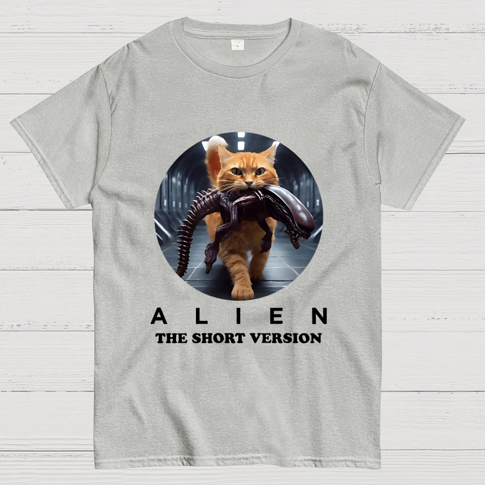Alien Cat Heavy Geek T-Shirt