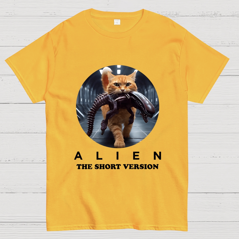 Alien Cat Heavy Geek T-Shirt