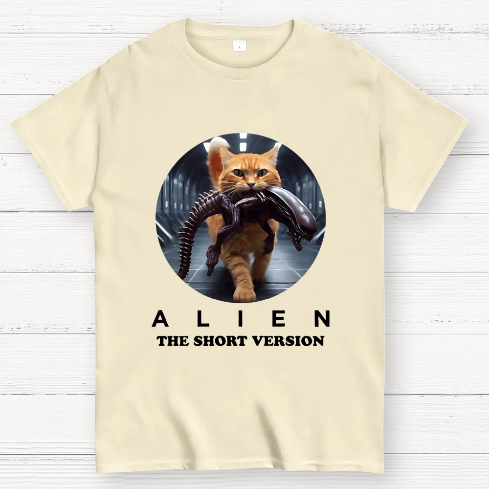 Alien Cat Heavy Geek T-Shirt