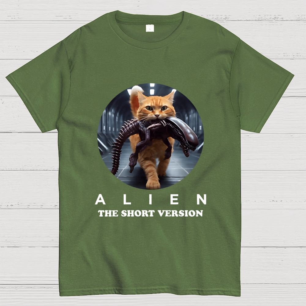 Alien Cat Heavy Geek T-Shirt