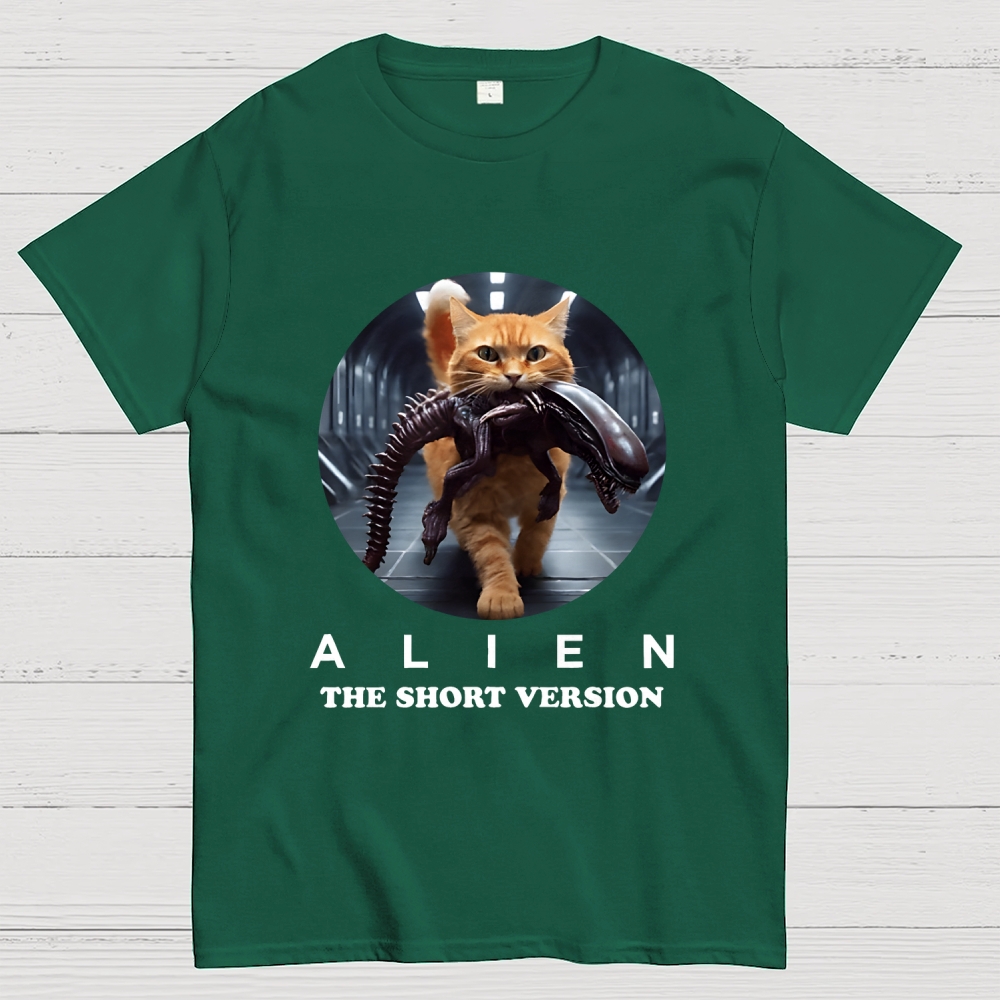 Alien Cat Heavy Geek T-Shirt