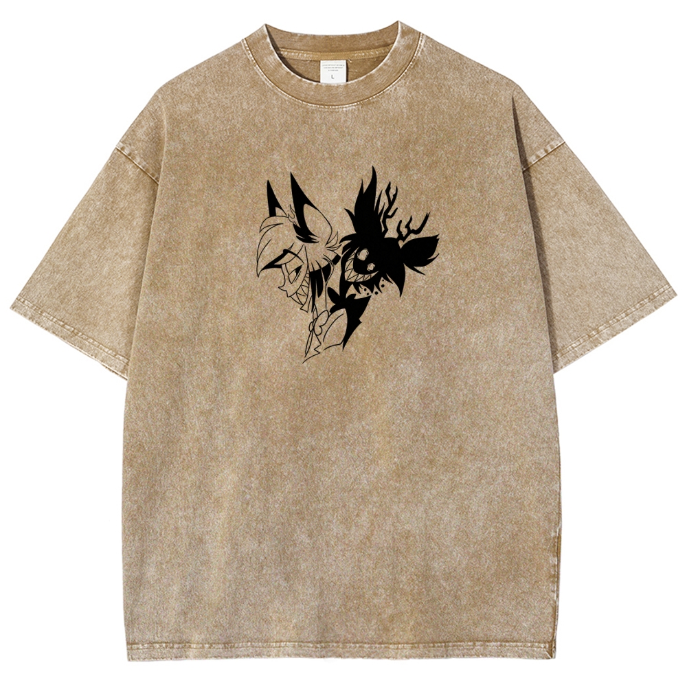 Hazbin Hotel Unisex Fit Washed T-Shirt 2512007961
