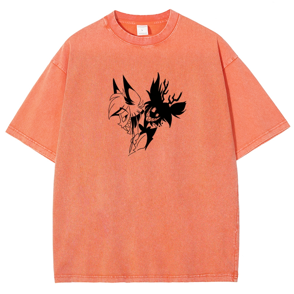 Hazbin Hotel Unisex Fit Washed T-Shirt 2512007961