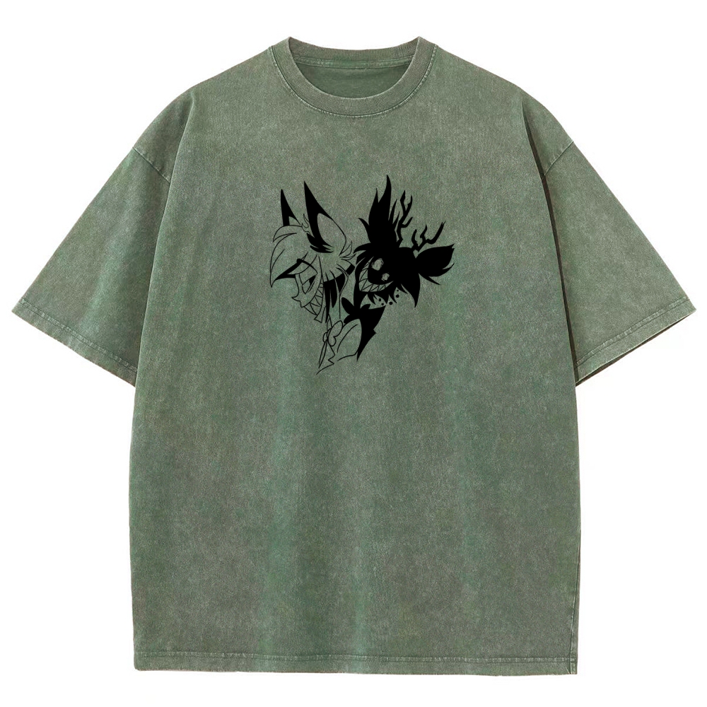 Hazbin Hotel Unisex Fit Washed T-Shirt 2512007961