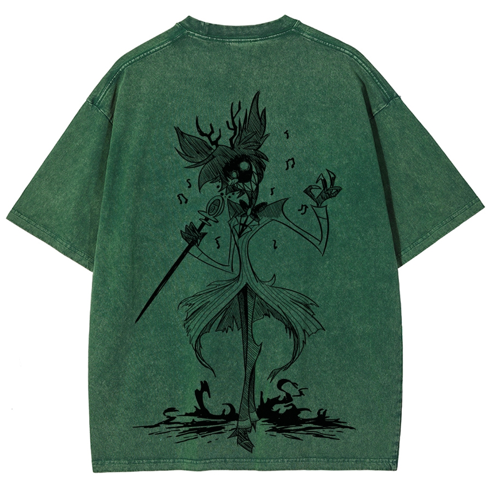 Hazbin Hotel Unisex Fit Washed T-Shirt 2512007961