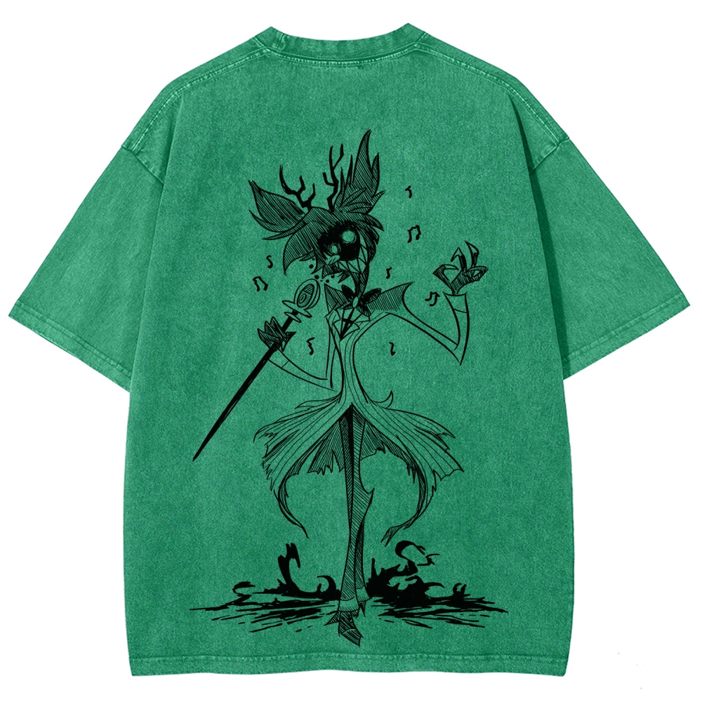 Hazbin Hotel Unisex Fit Washed T-Shirt 2512007961