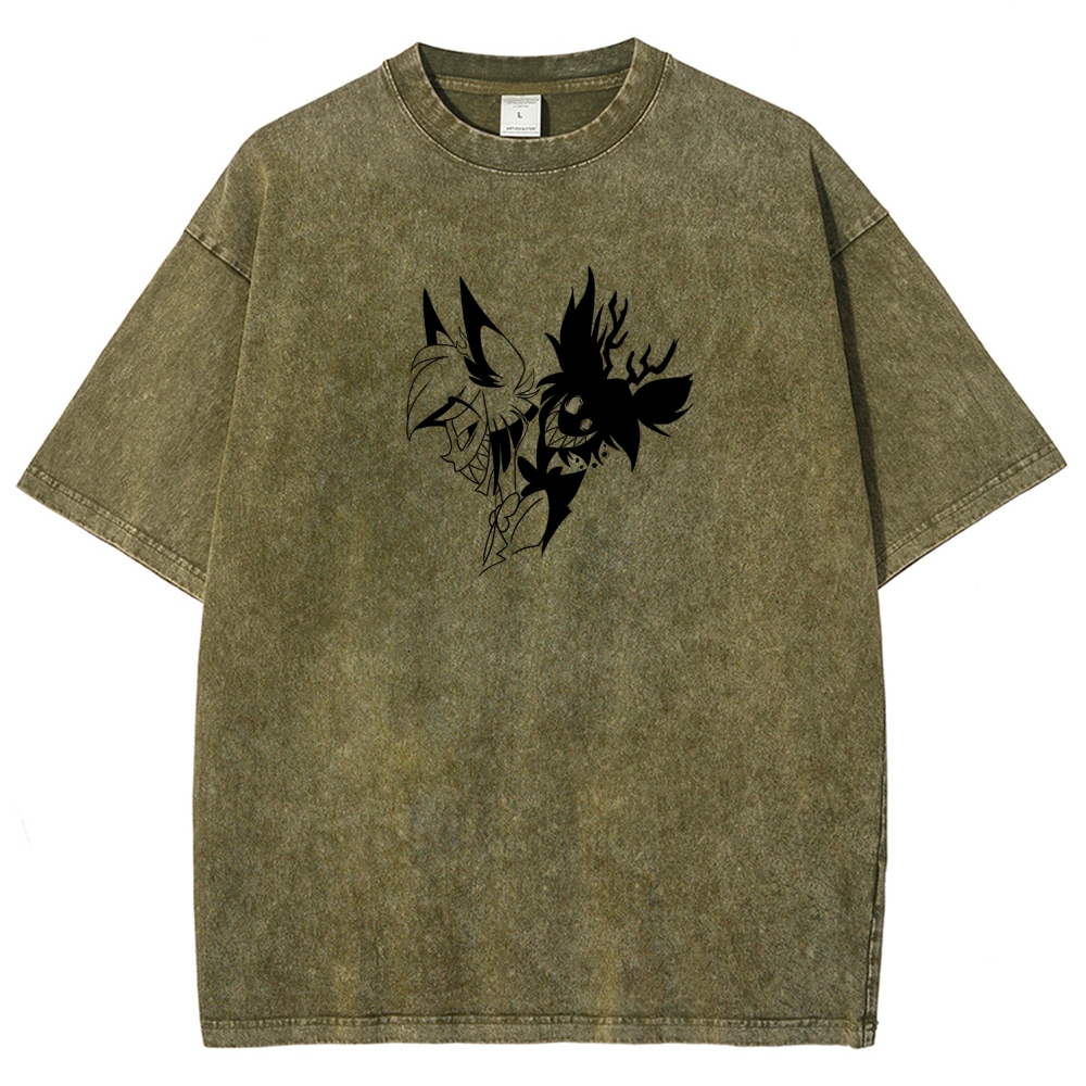 Hazbin Hotel Unisex Fit Washed T-Shirt 2512007961