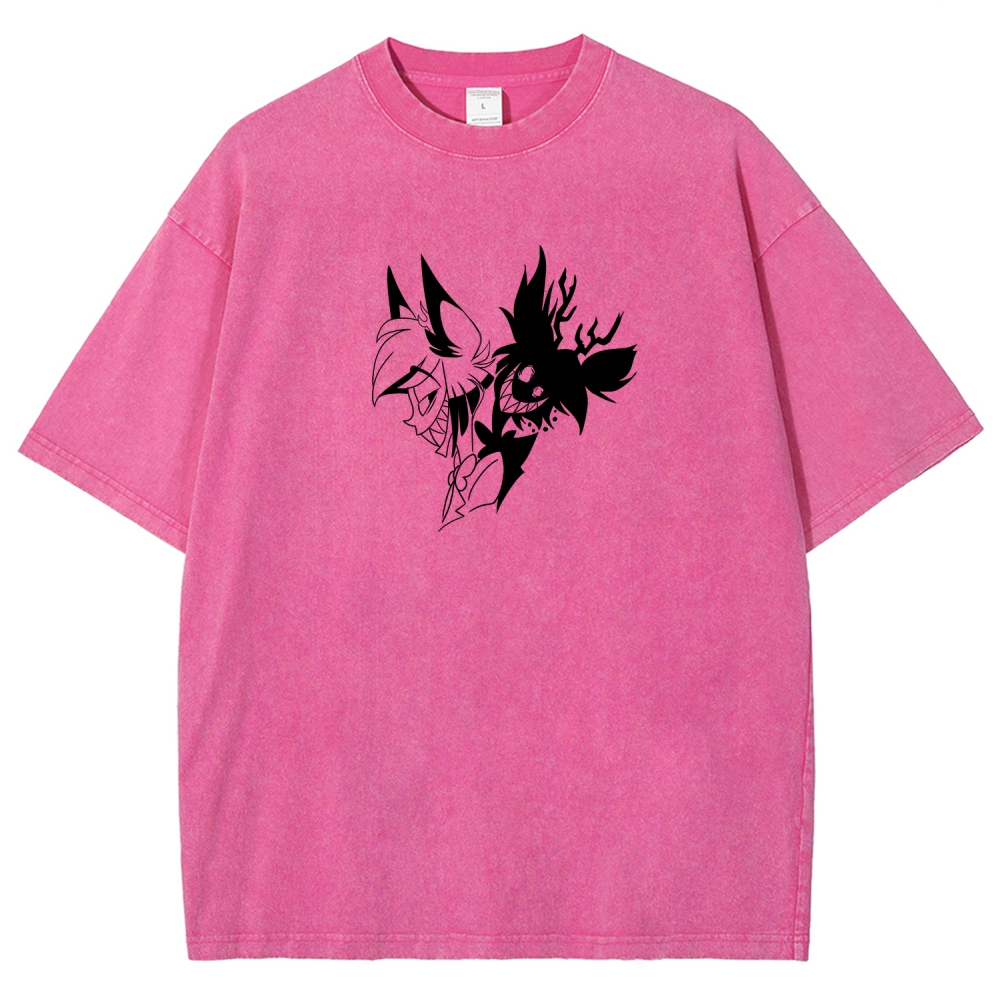 Hazbin Hotel Unisex Fit Washed T-Shirt 2512007961
