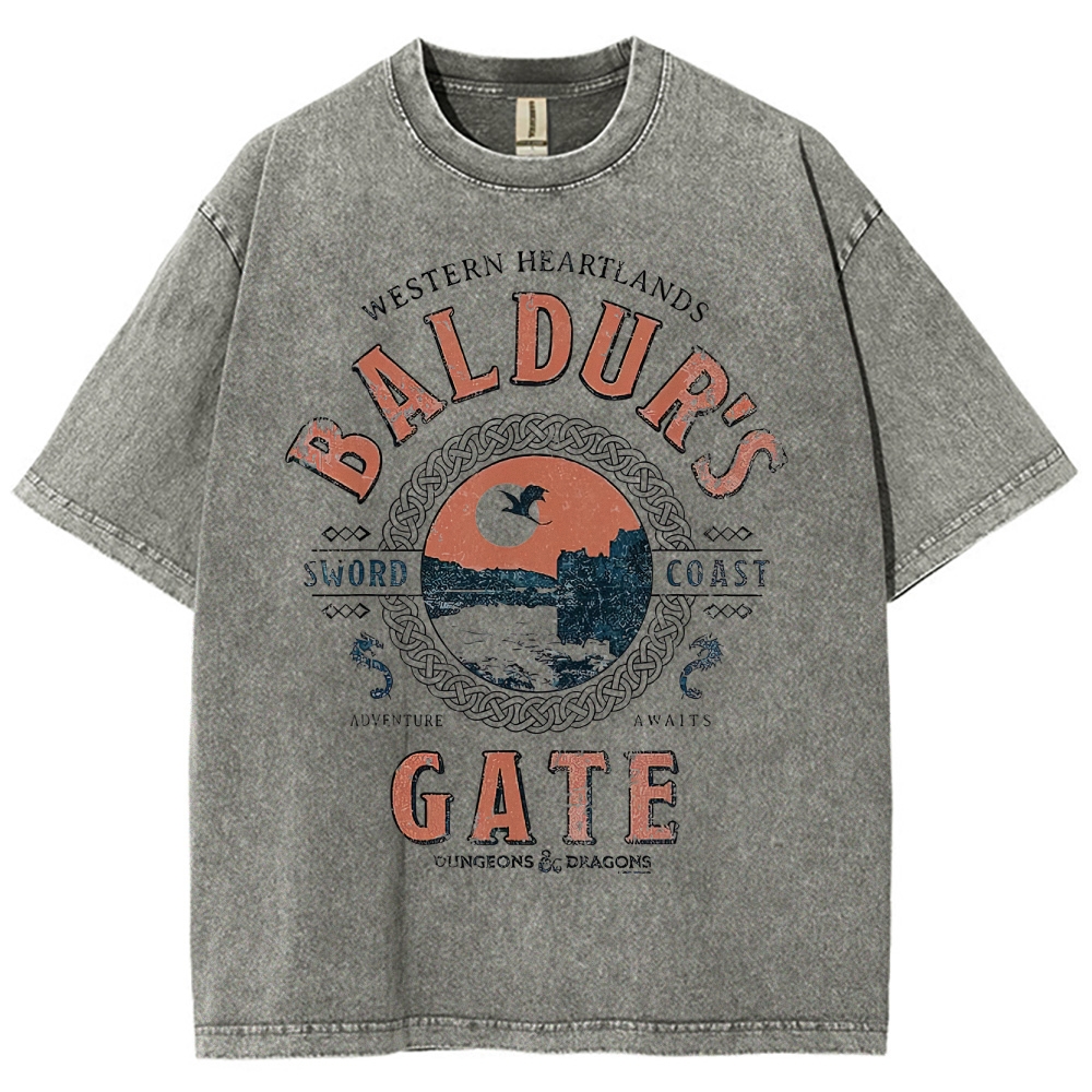 Western Heartlands Baldur's Gate Adventure Graphic Washed T-Shirt