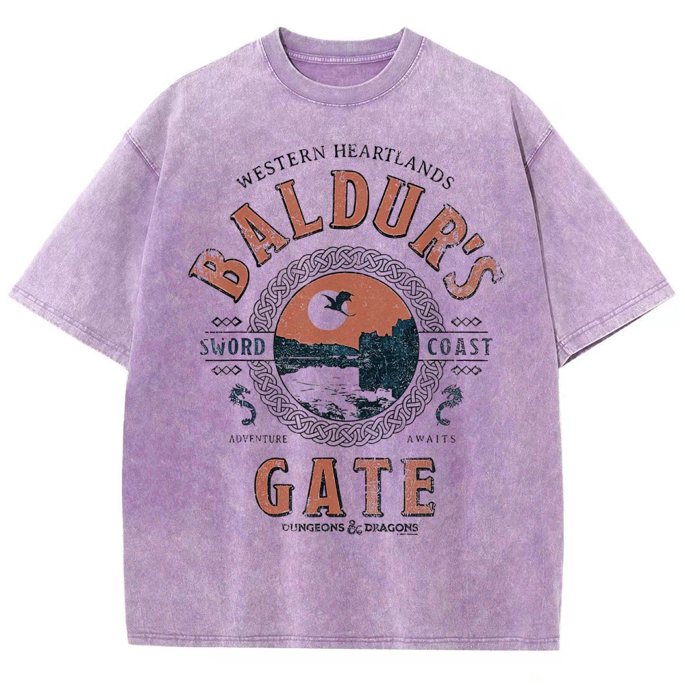Western Heartlands Baldur's Gate Adventure Graphic Washed T-Shirt