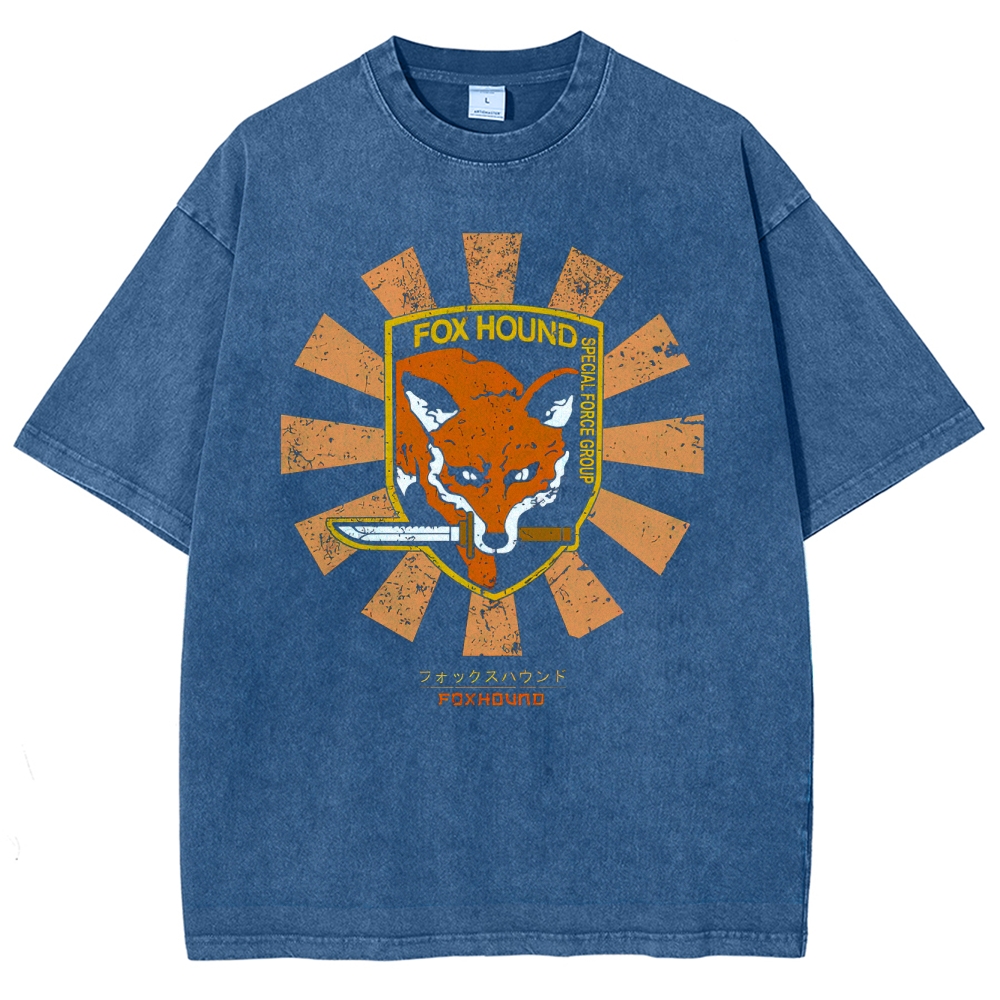 Fox Hound Tactical Group Emblem Graphic Washed T-Shirt