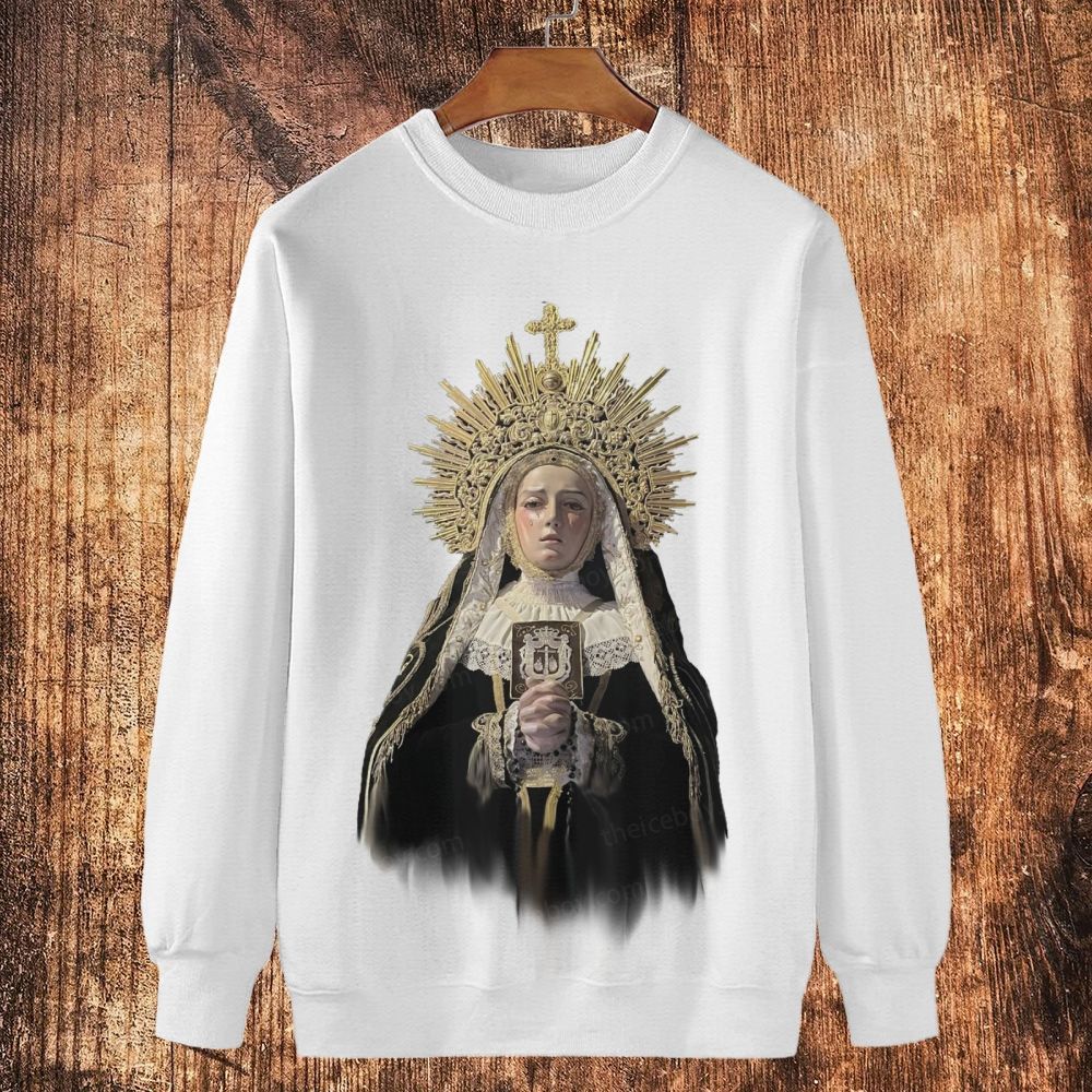 Judgment Oil Painting Art Style Cotton Crewneck Sweatshirt