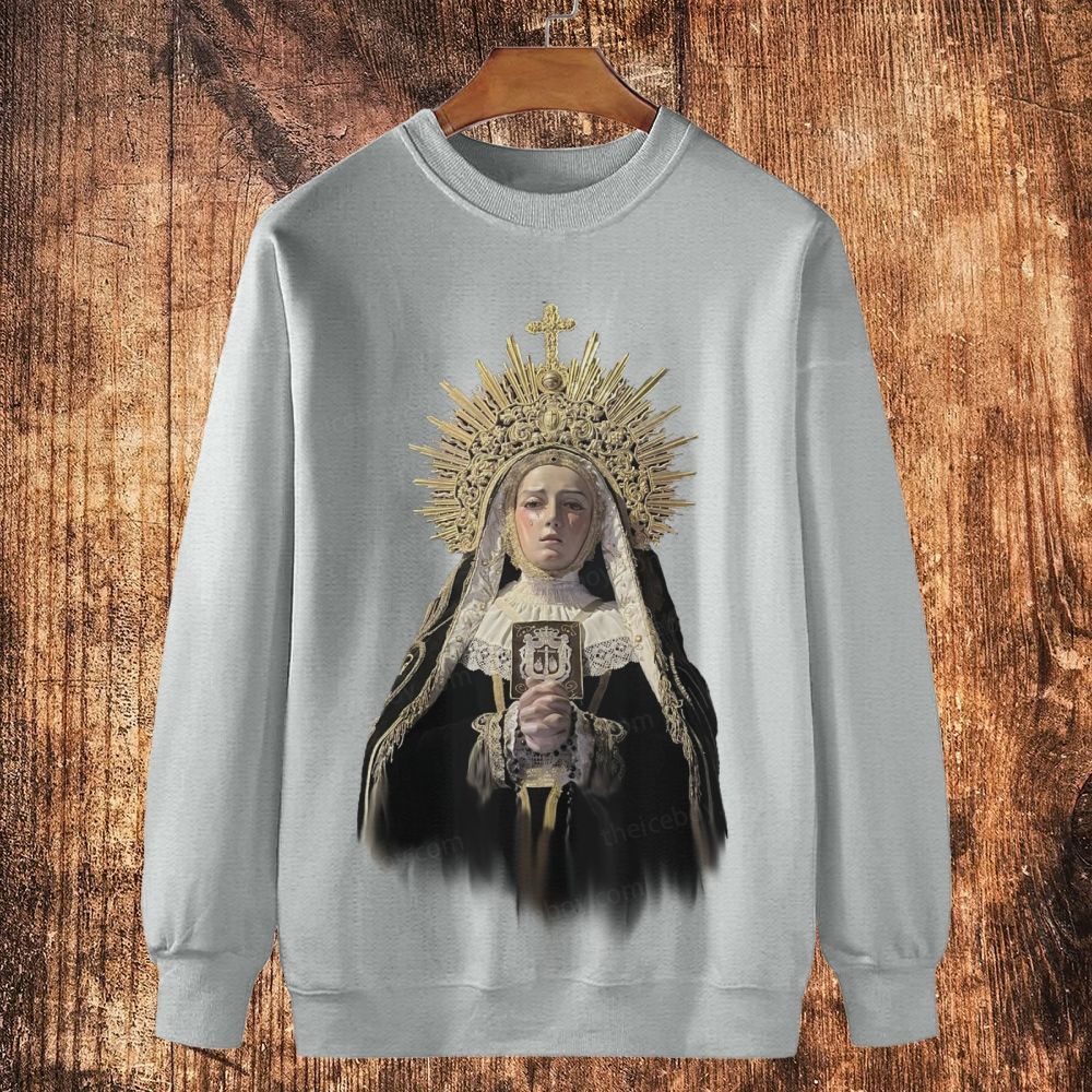 Judgment Oil Painting Art Style Cotton Crewneck Sweatshirt