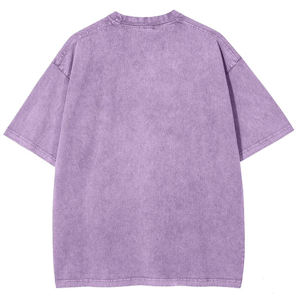 Dynamic Brushstroke Graphic Washed T-Shirt