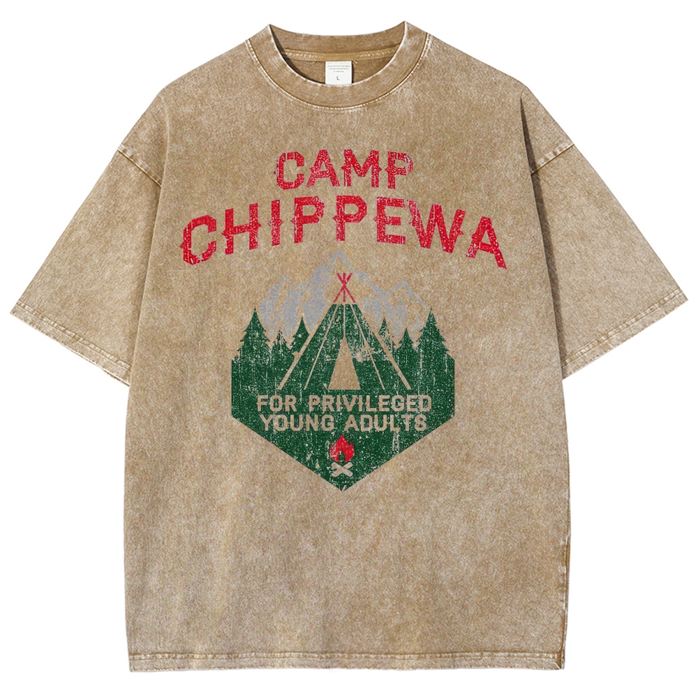 Camp Chippewa Vintage Camper Graphic Washed T-Shirt