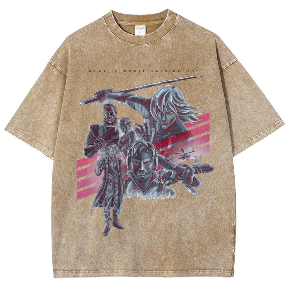What Is Worth Passing On Tactical Action Graphic Washed T-Shirt