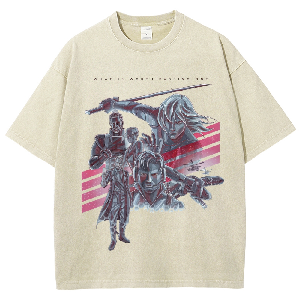 What Is Worth Passing On Tactical Action Graphic Washed T-Shirt