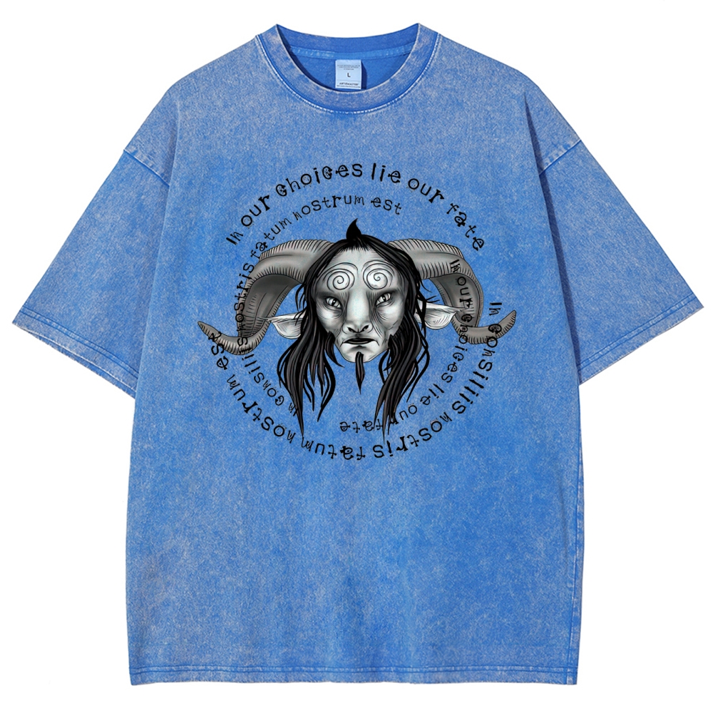 Our Choices Lie Our Fate Faun Graphic Washed T-Shirt