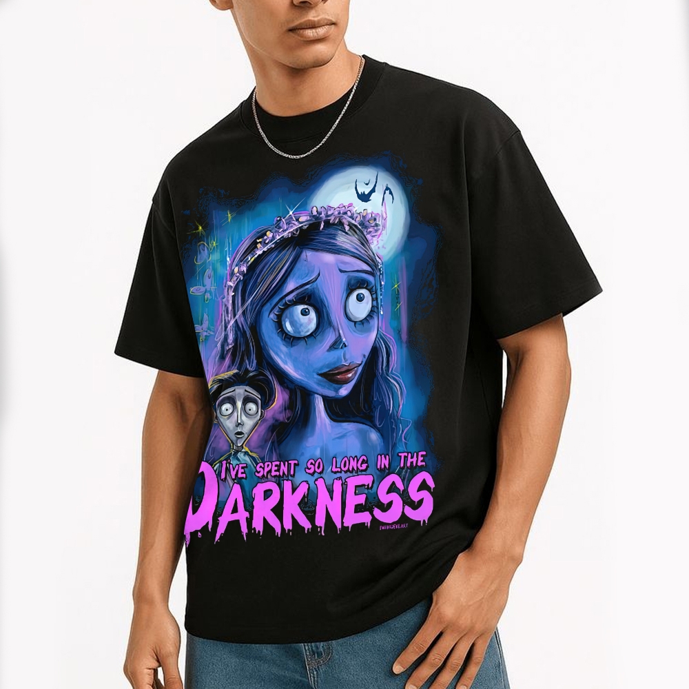 I've Spent So Long in the Darkness Gothic Fantasy Graphic Cotton T-shirt