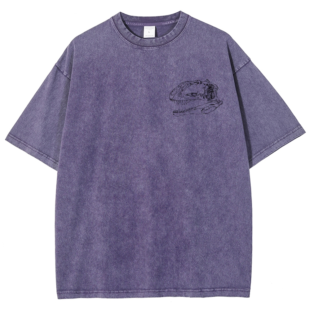 Metricanthosaurus Dinosaur Field Guide Graphic Washed T-Shirt