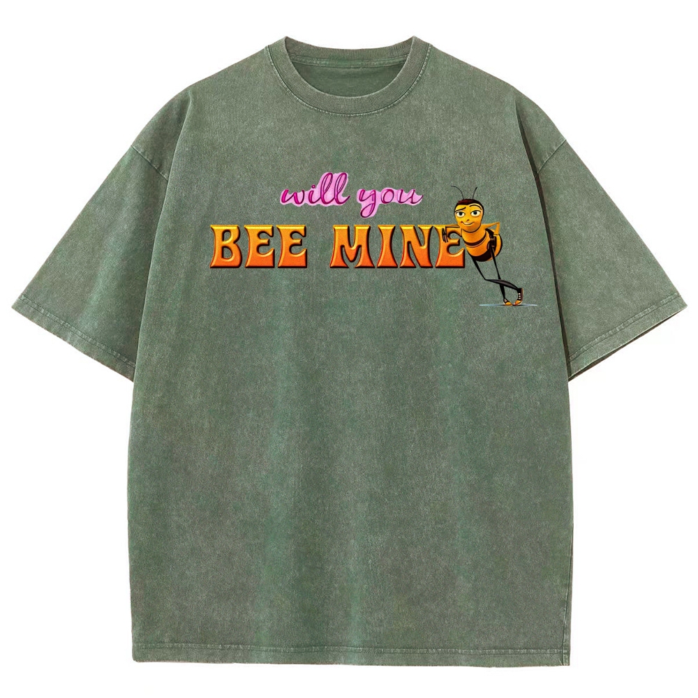 Will You Bee Mine Graphic Washed T-Shirt