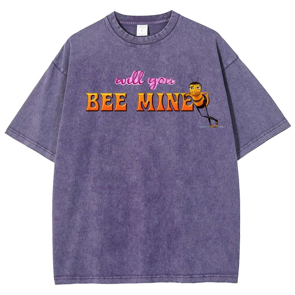 Will You Bee Mine Graphic Washed T-Shirt