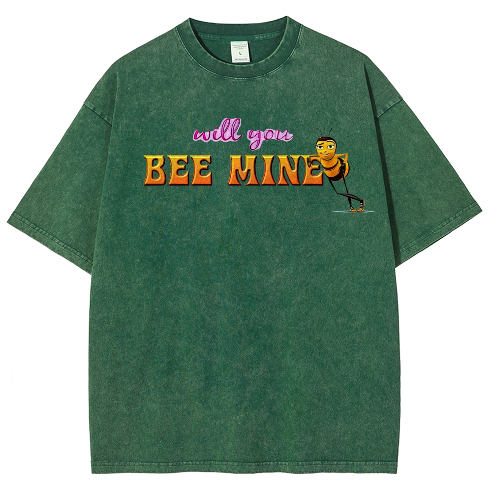 Will You Bee Mine Graphic Washed T-Shirt