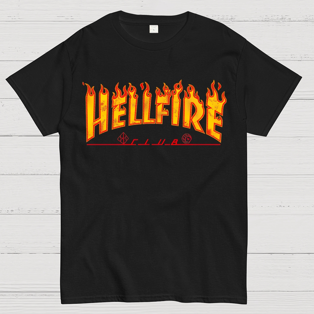 Flame Font Cotton T-shirt 
