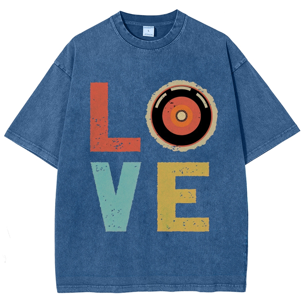 Vintage 'LOVE' Graphic Washed T-Shirt