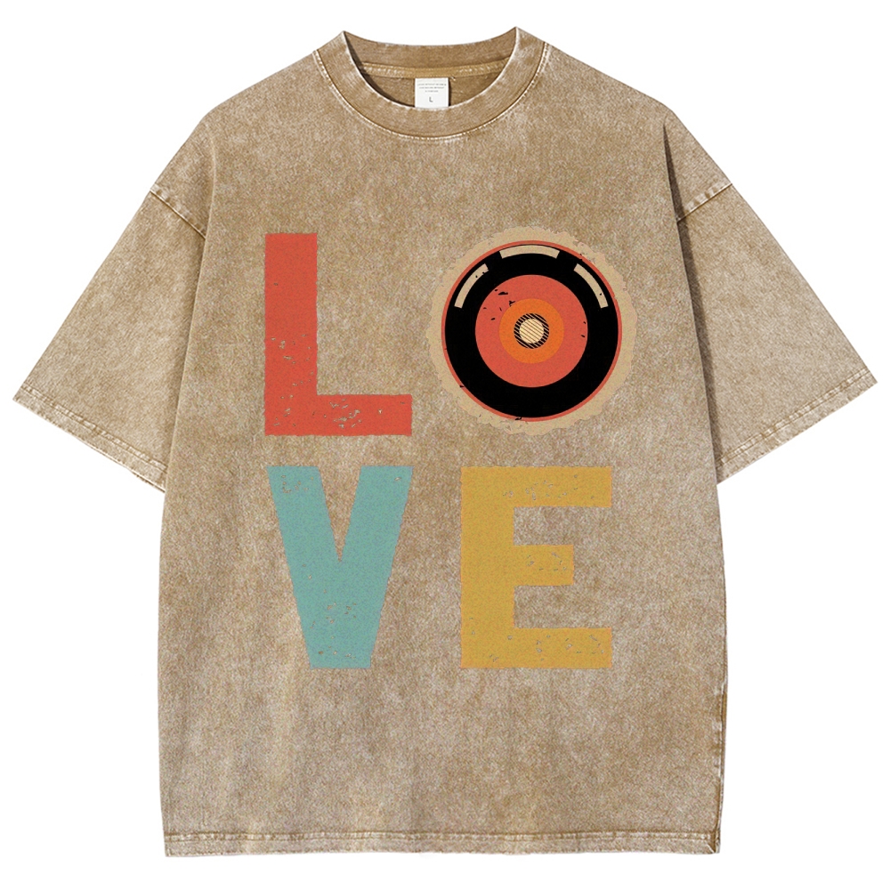 Vintage 'LOVE' Graphic Washed T-Shirt