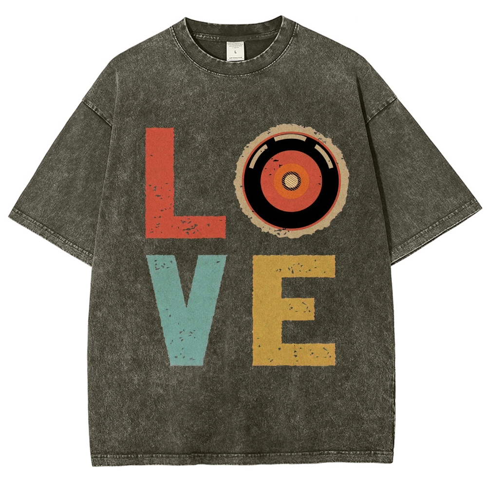 Vintage 'LOVE' Graphic Washed T-Shirt
