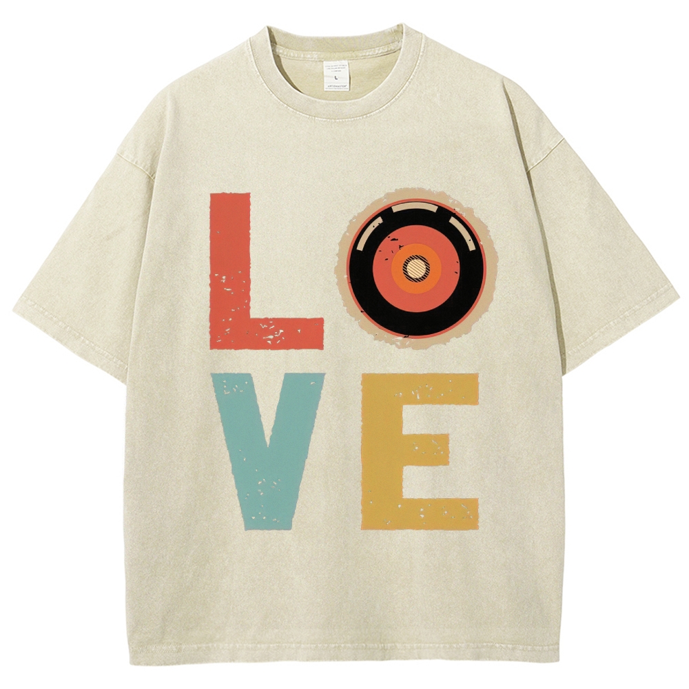 Vintage 'LOVE' Graphic Washed T-Shirt