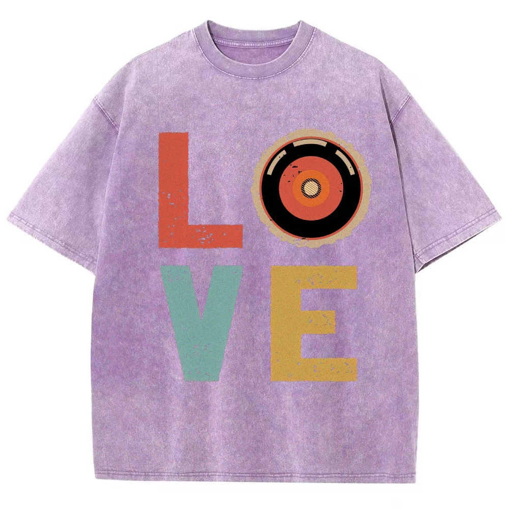 Vintage 'LOVE' Graphic Washed T-Shirt