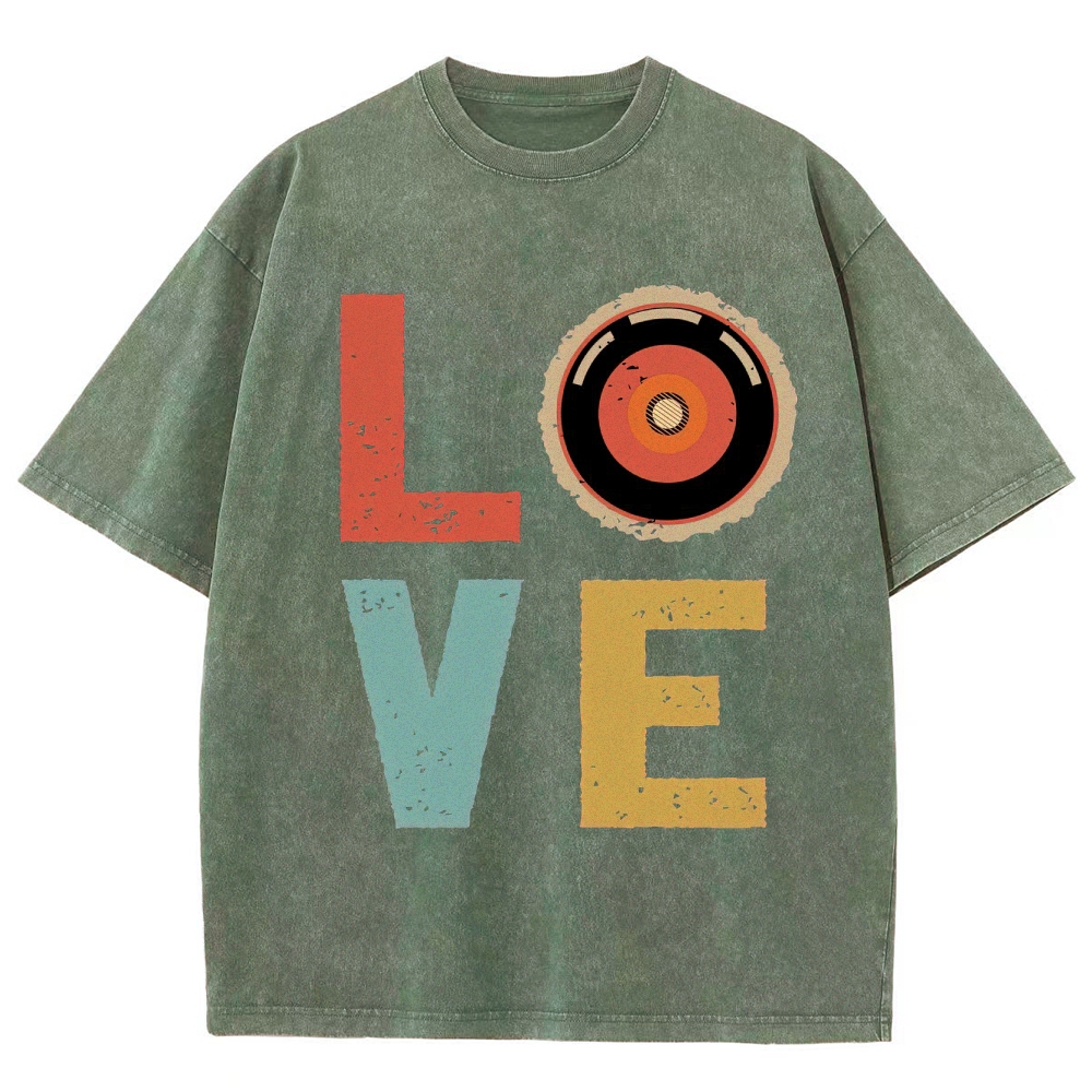 Vintage 'LOVE' Graphic Washed T-Shirt