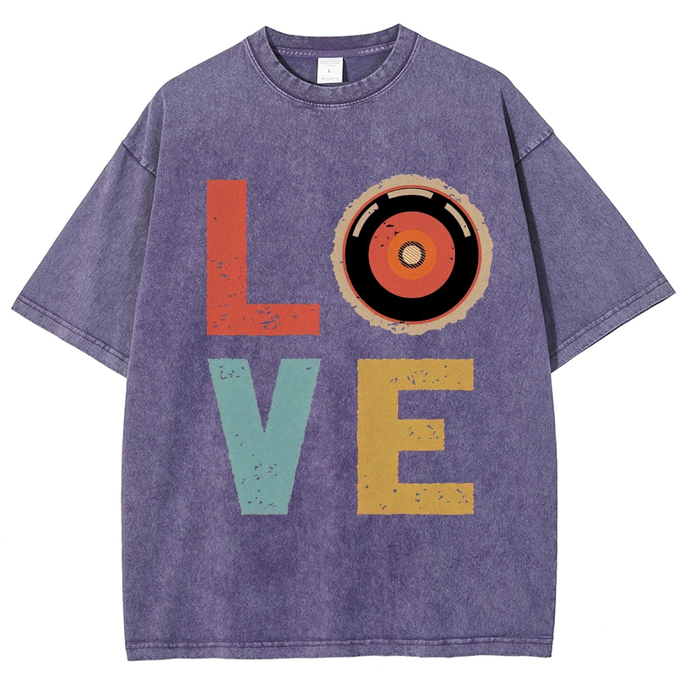 Vintage 'LOVE' Graphic Washed T-Shirt