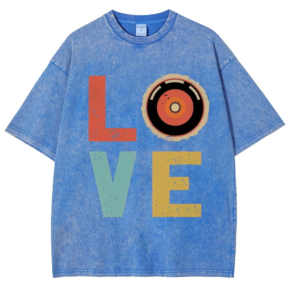 Vintage 'LOVE' Graphic Washed T-Shirt