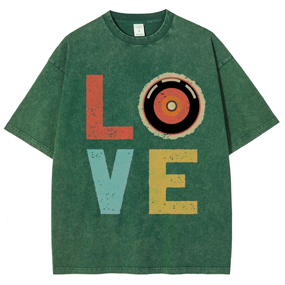 Vintage 'LOVE' Graphic Washed T-Shirt