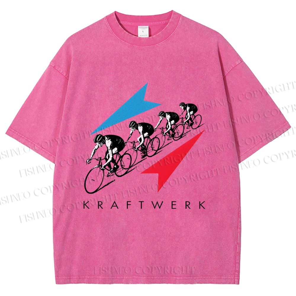 Unisex Kraftwerk Tour de France Printed Washed Tee