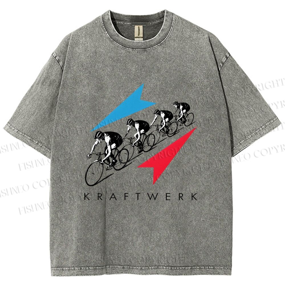 Unisex Kraftwerk Tour de France Printed Washed Tee