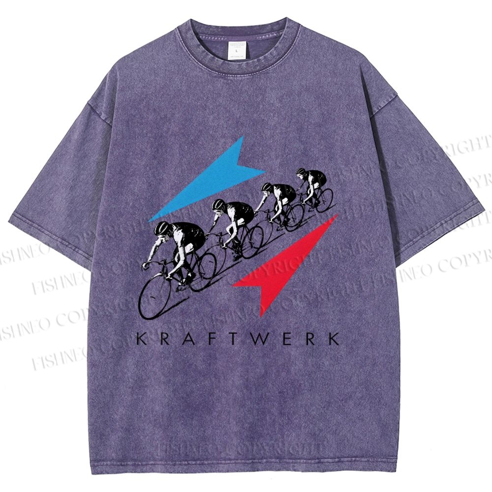 Unisex Kraftwerk Tour de France Printed Washed Tee
