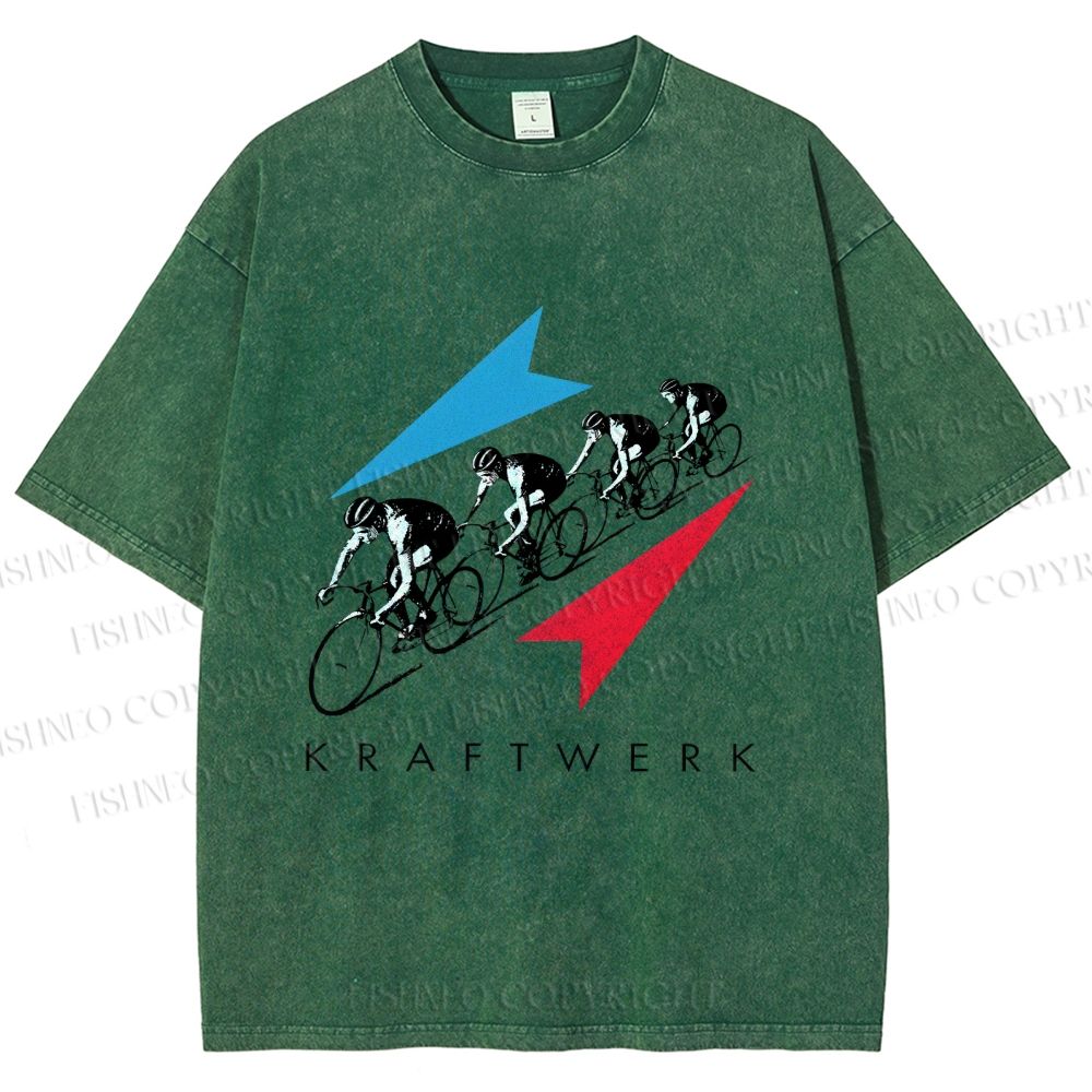Unisex Kraftwerk Tour de France Printed Washed Tee