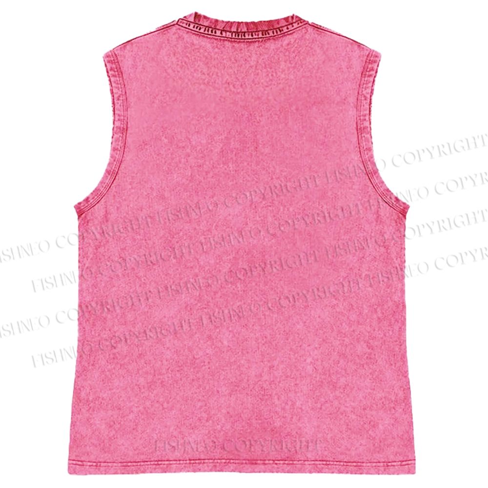 Unisex Keith Haring Love Printed Washed Tank Top