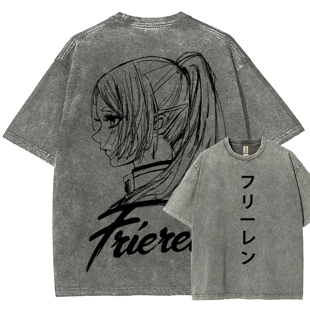 Frieren Unisex Fit Washed T-Shirt 2601005954