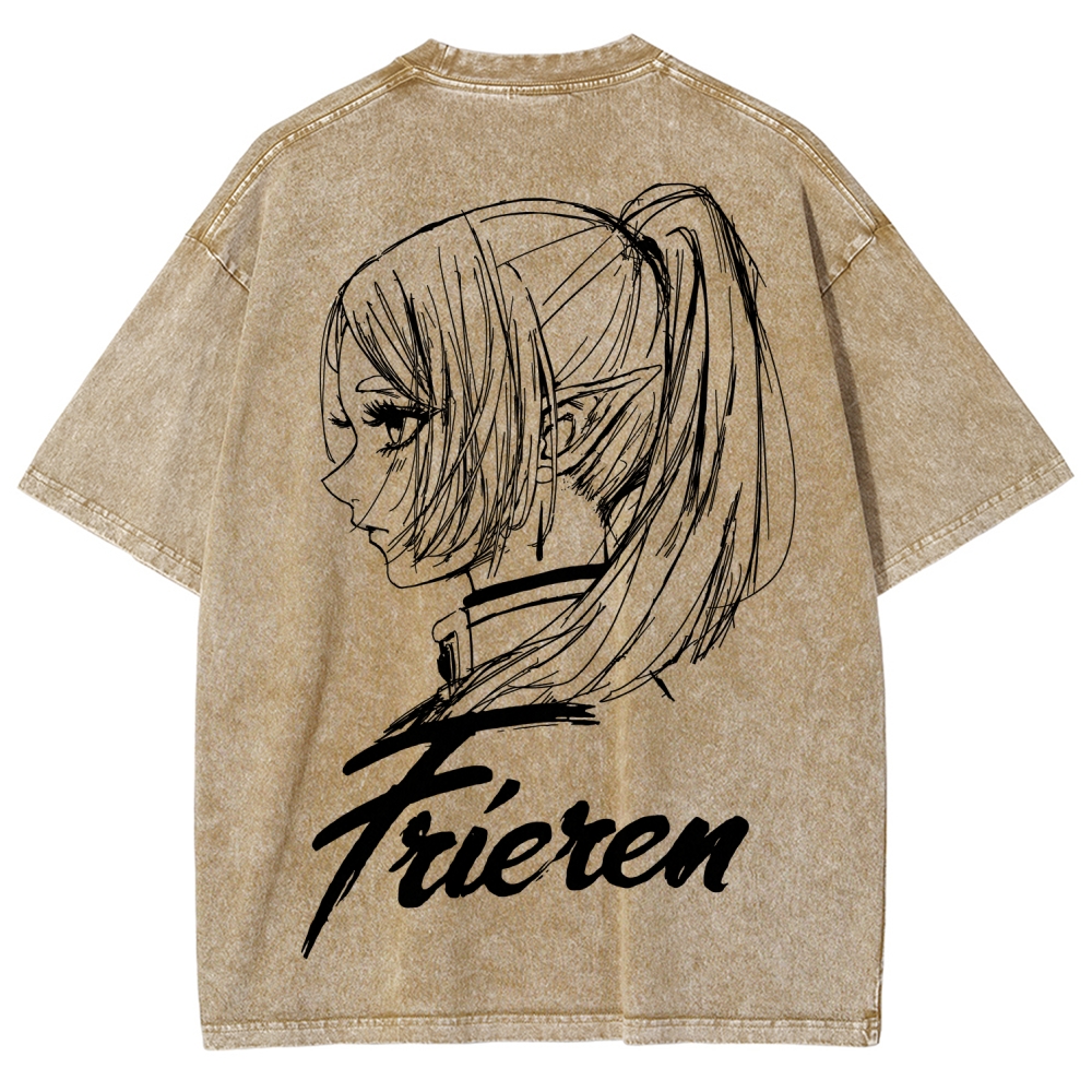Frieren Unisex Fit Washed T-Shirt 2601005954